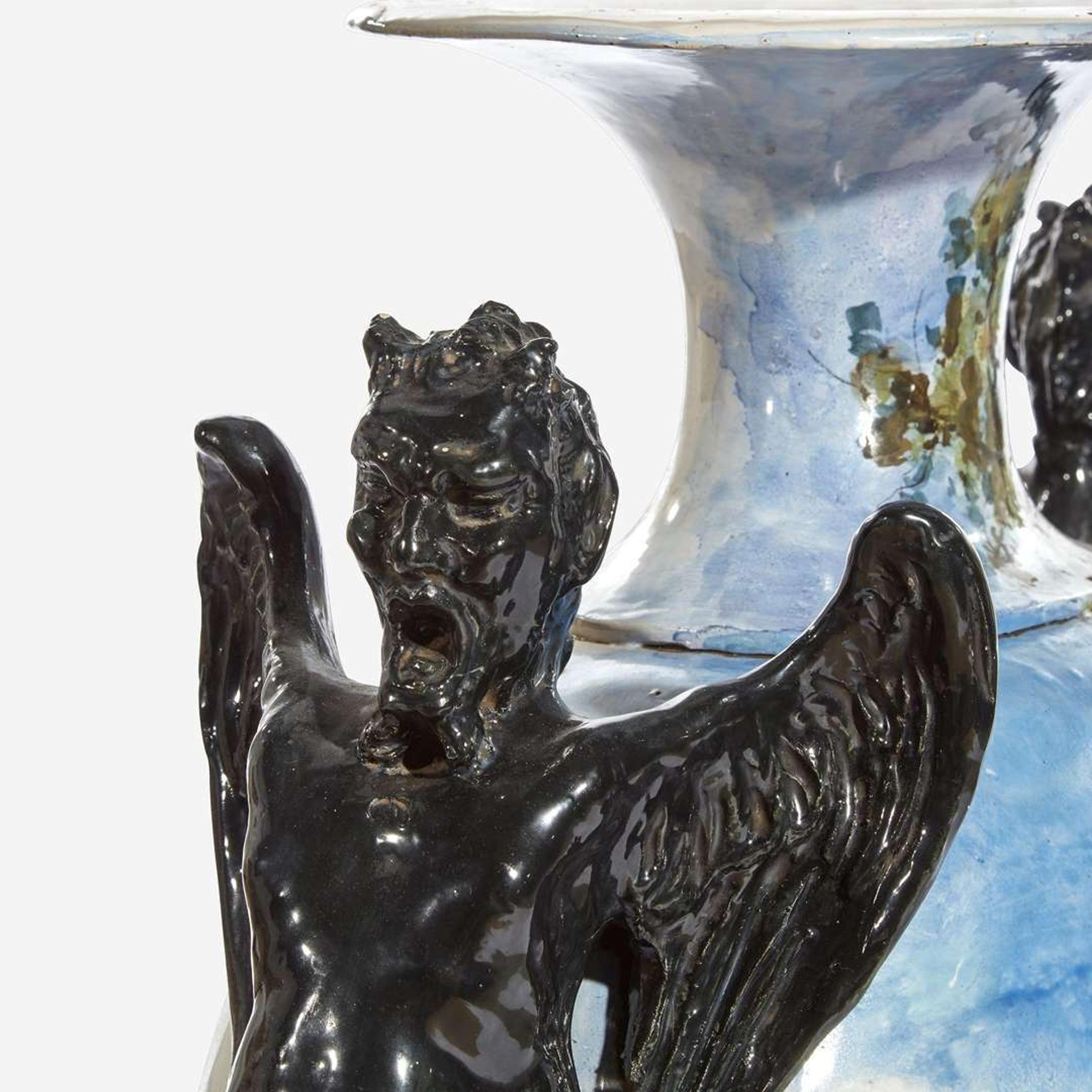 A Large Continental Earthenware Vase Late 19th century