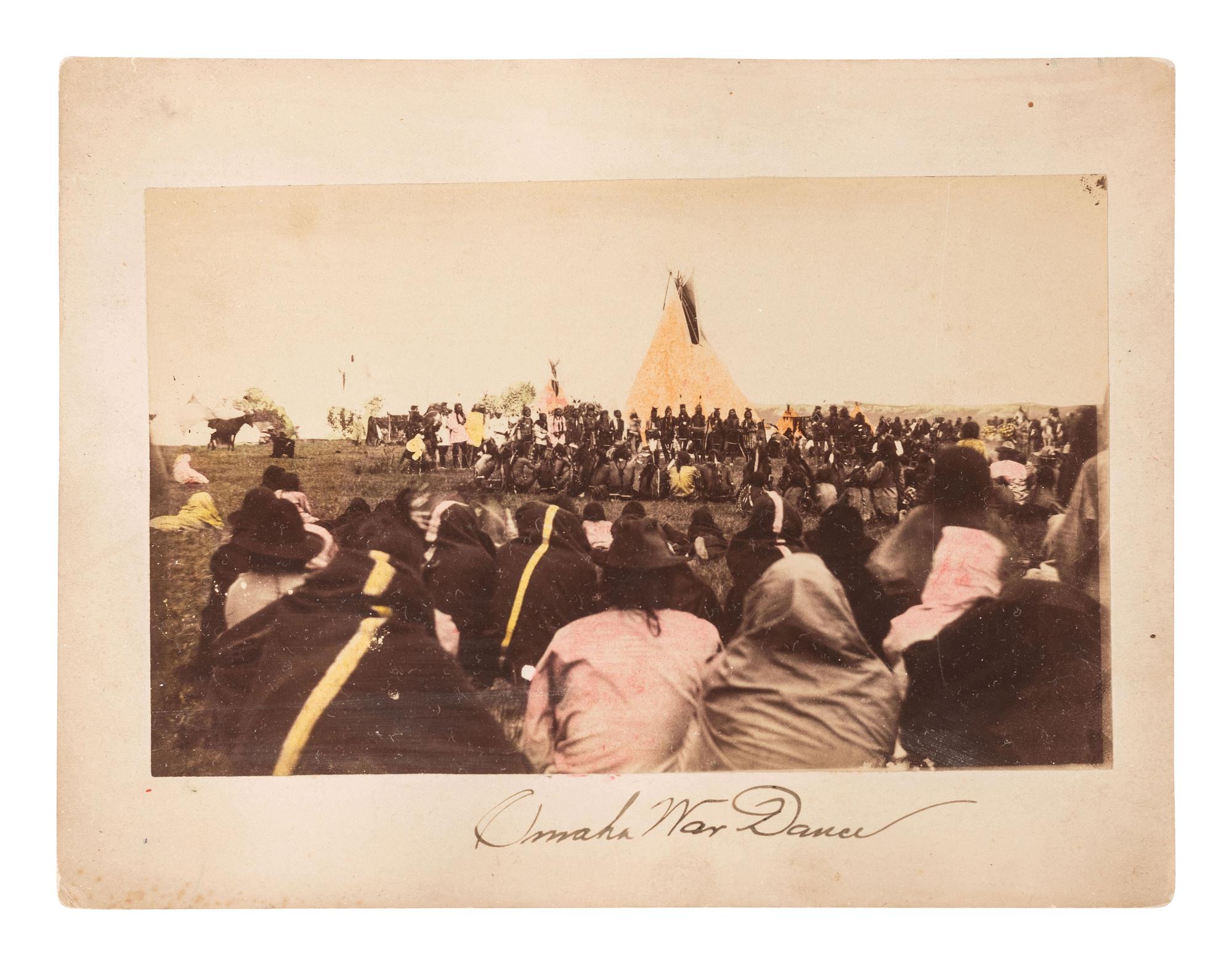 [NATIVE AMERICANS]. A group of 6 photographs of Native American ceremonies incl. the Sun Dance. Ca 1880-1883.