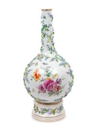 A Continental Porcelain Vase and Pedestal