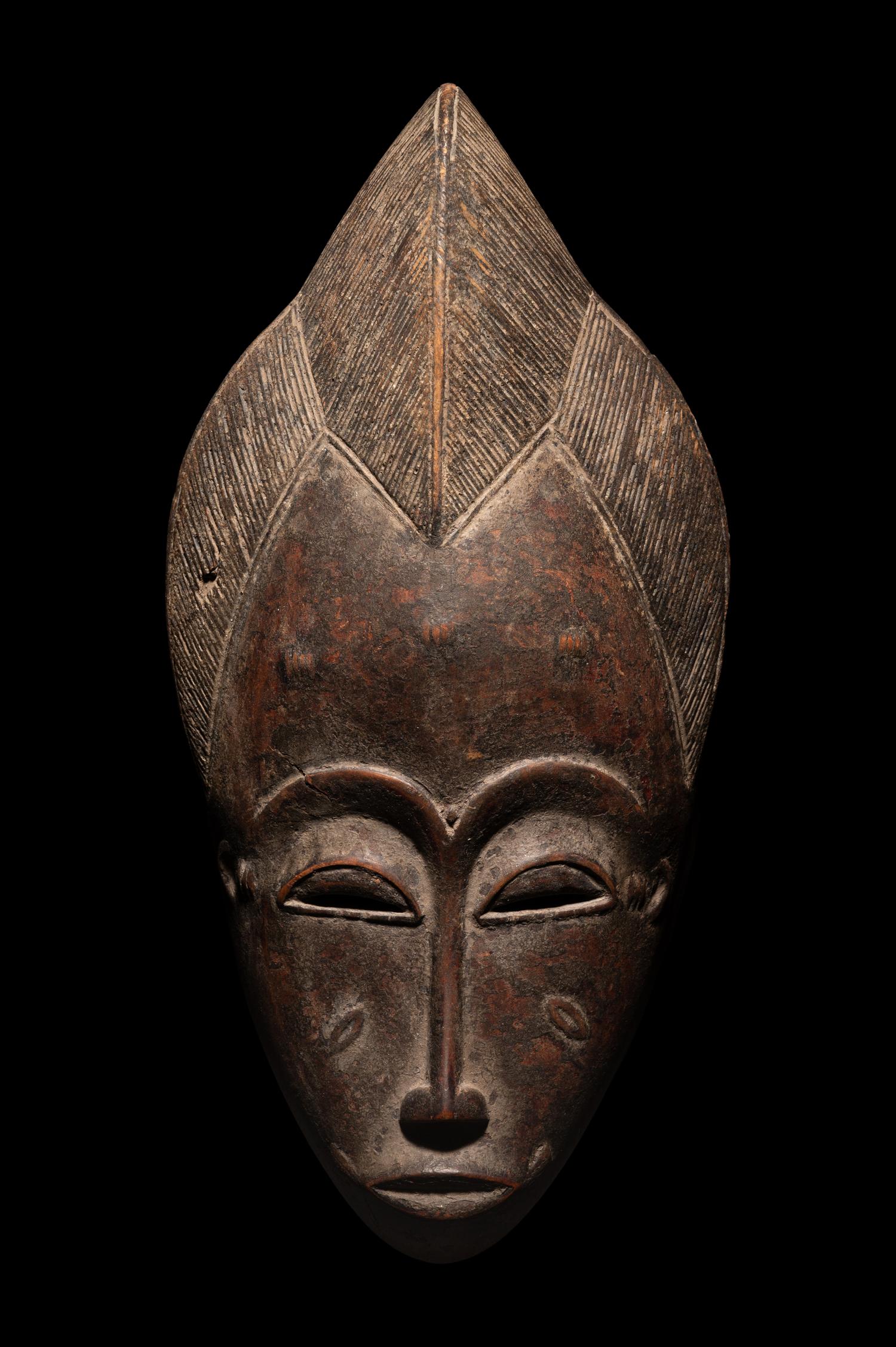 Two Baule Wood Masks (Mblo)