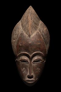 Two Baule Wood Masks (Mblo)