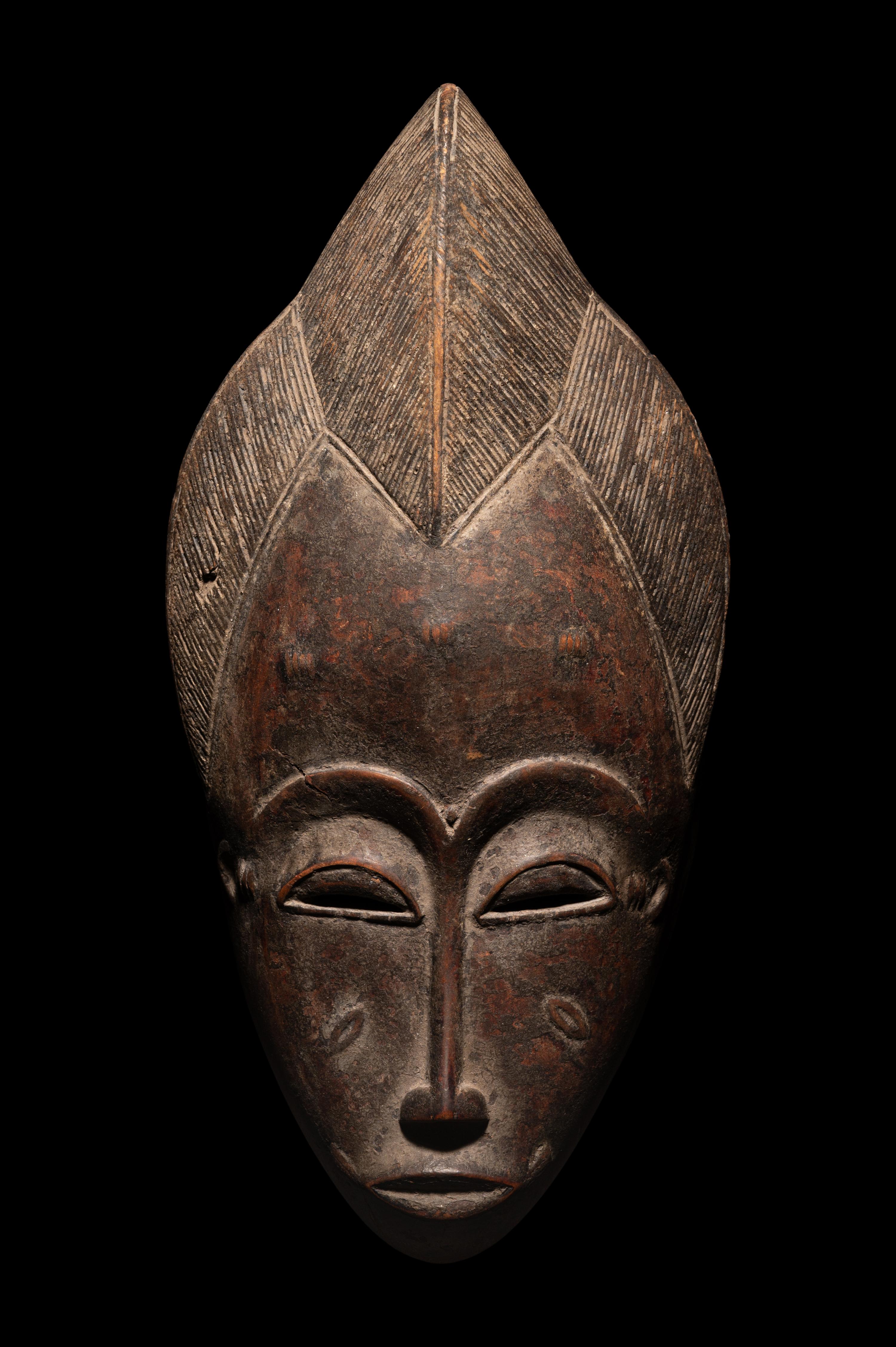 Two Baule Wood Masks (Mblo)