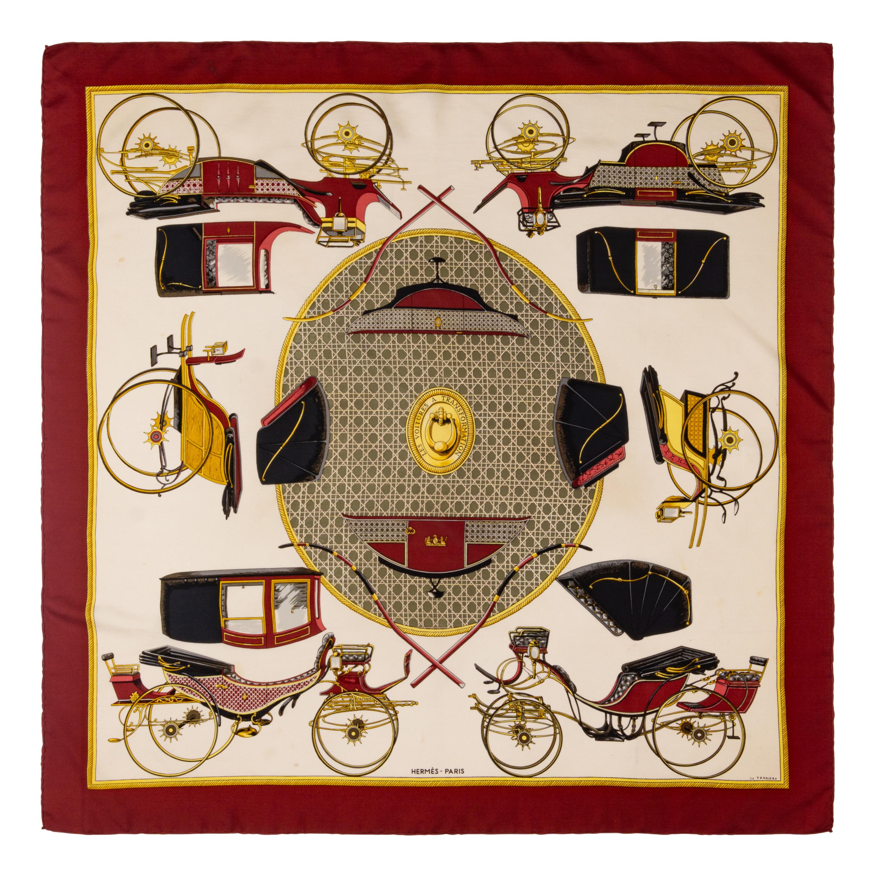 Three Hermès Scarves and One Gucci Scarf