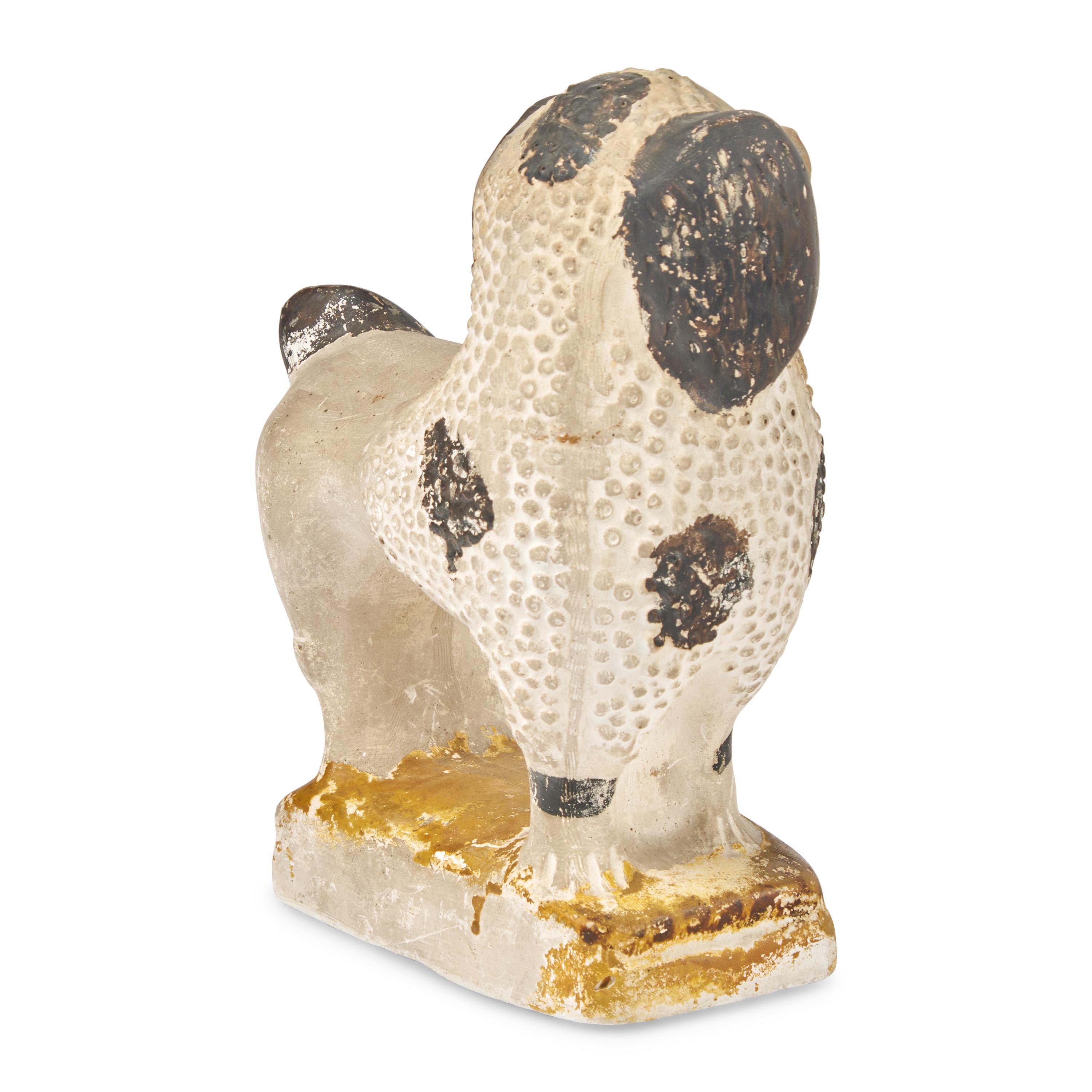 A Painted Chalkware Poodle