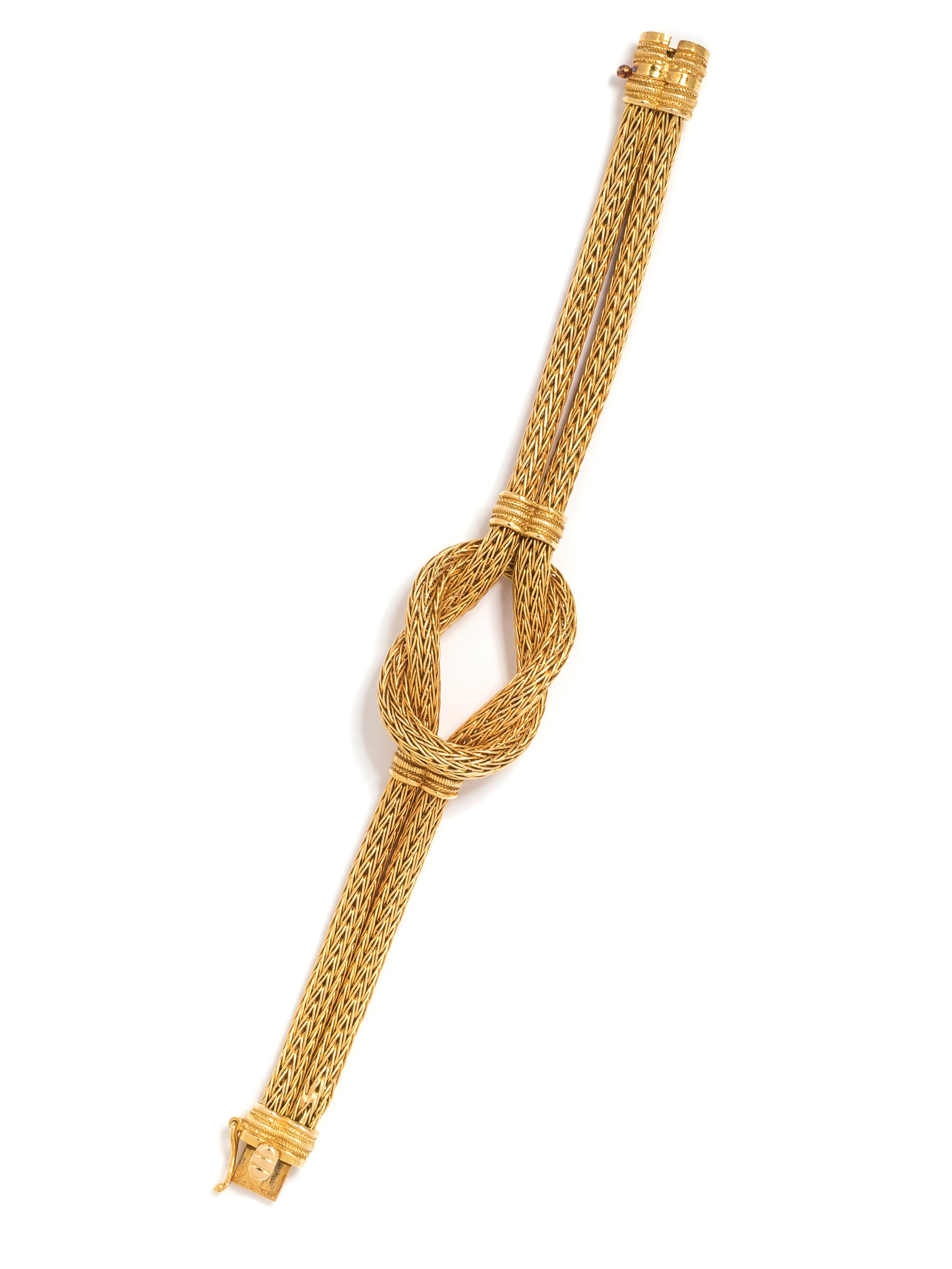 LALAOUNIS, YELLOW GOLD 'HERCULES KNOT' BRACELET