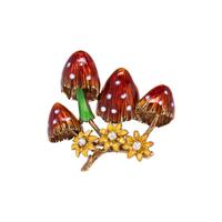 ENAMEL AND DIAMOND BROOCH