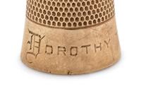A Group of Four American Yellow-Gold Thimbles