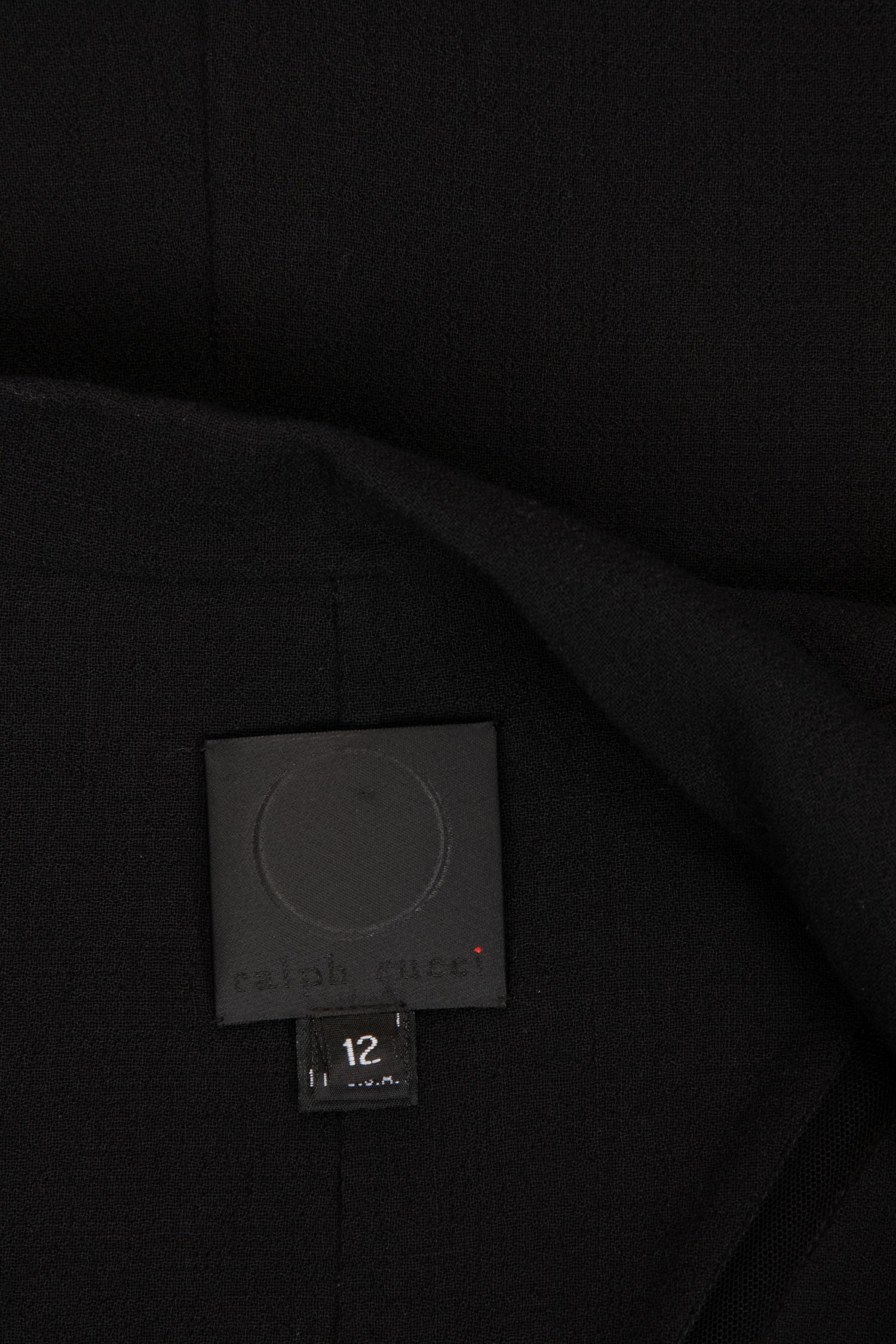 Ralph Rucci Wool Jacket with Silk Net Inserts, 2015
