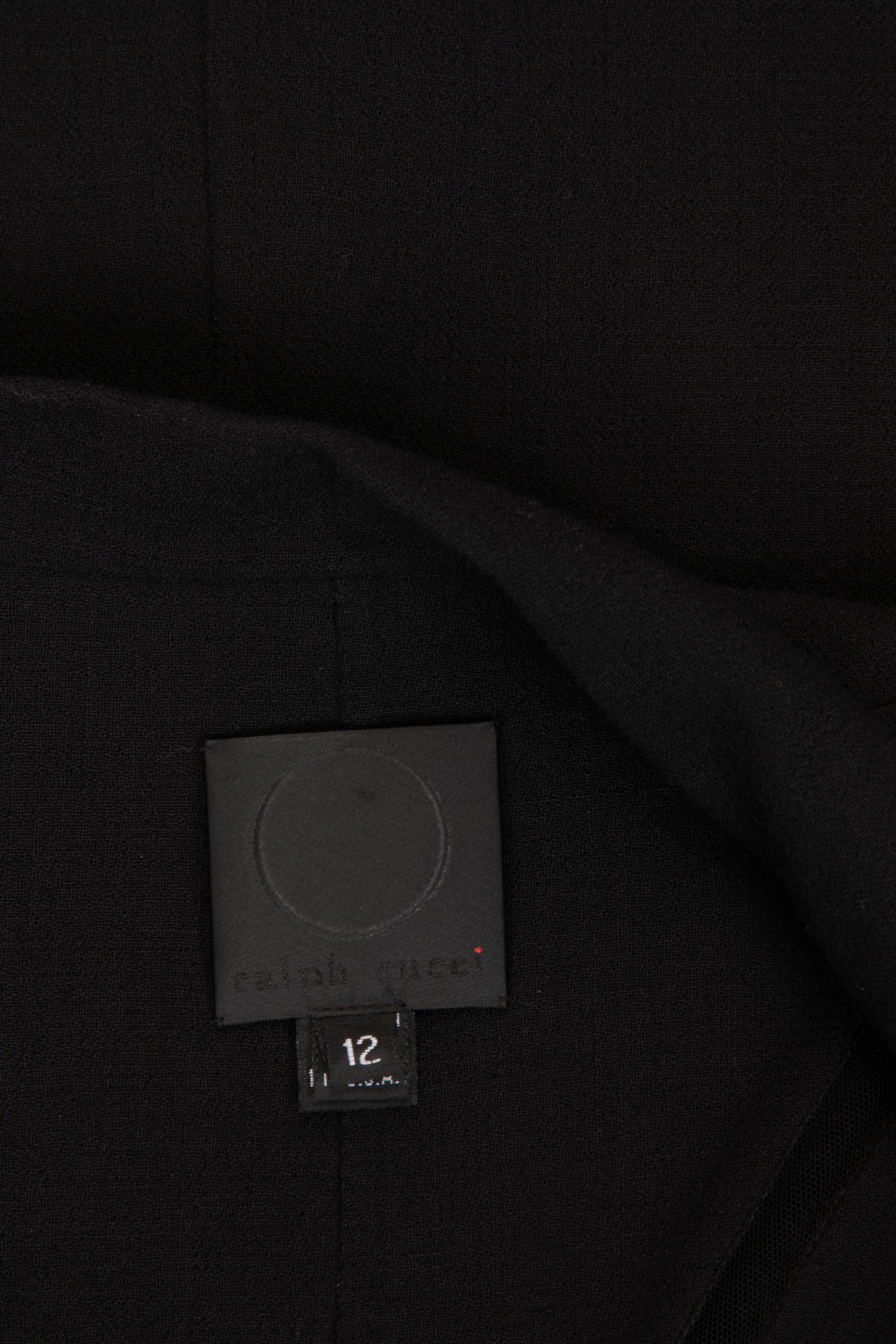 Ralph Rucci Wool Jacket with Silk Net Inserts, 2015