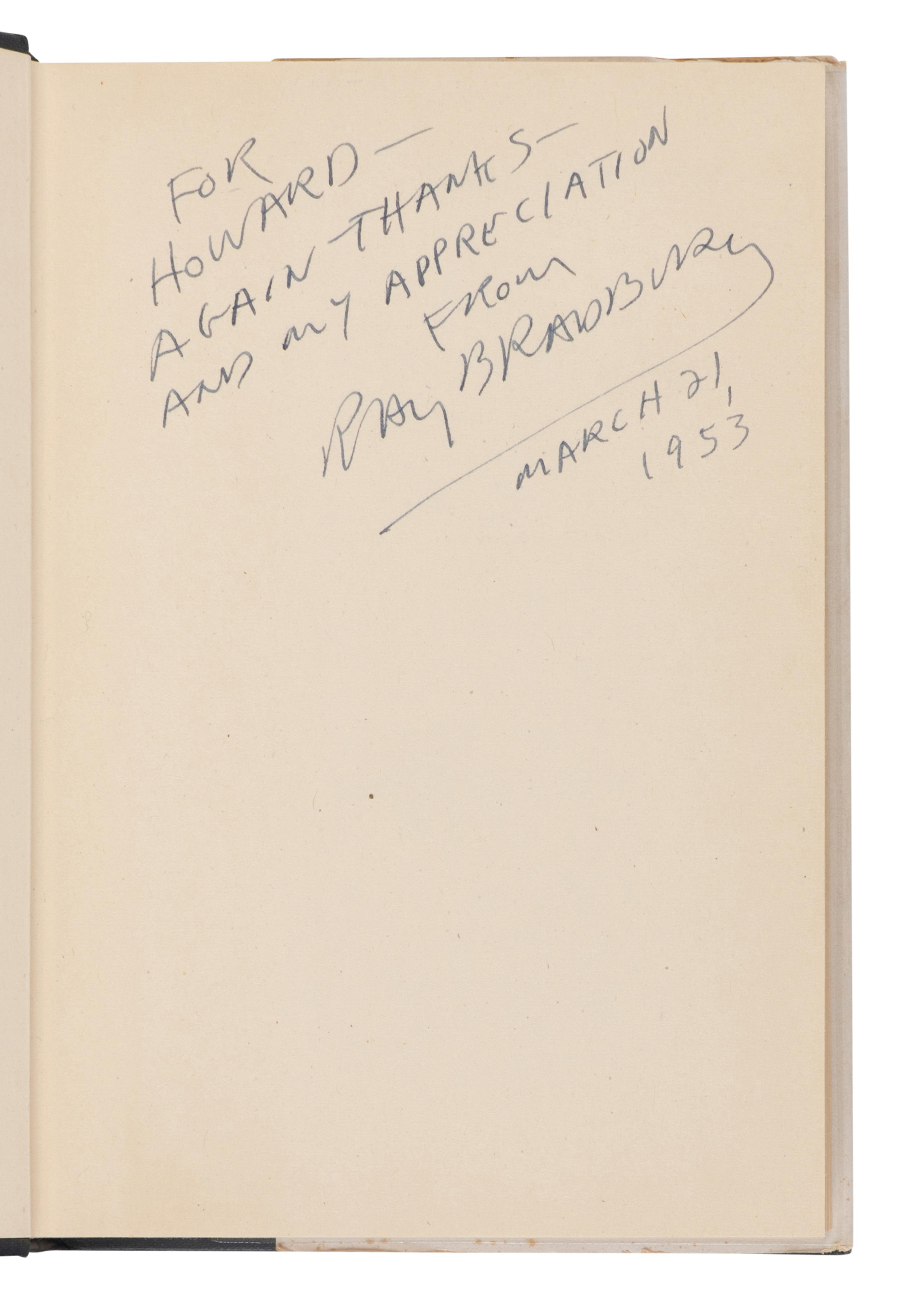 BRADBURY, Ray (1920-2012). Dark Carnival . Sauk City, WI: Arkham House, 1947.