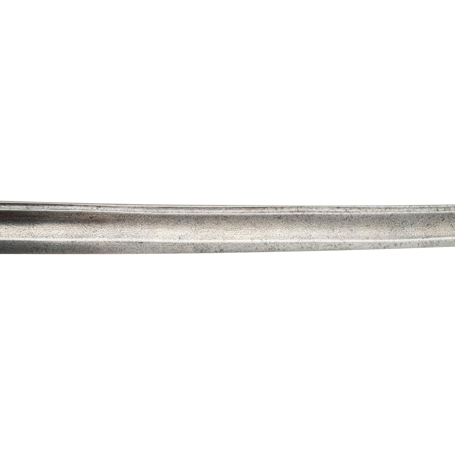 Non-Regulation Import Staff & Field Officers Sword Inscribed to Lt. Col. Andrew W. Raffen - 19th Illinois Infantry
