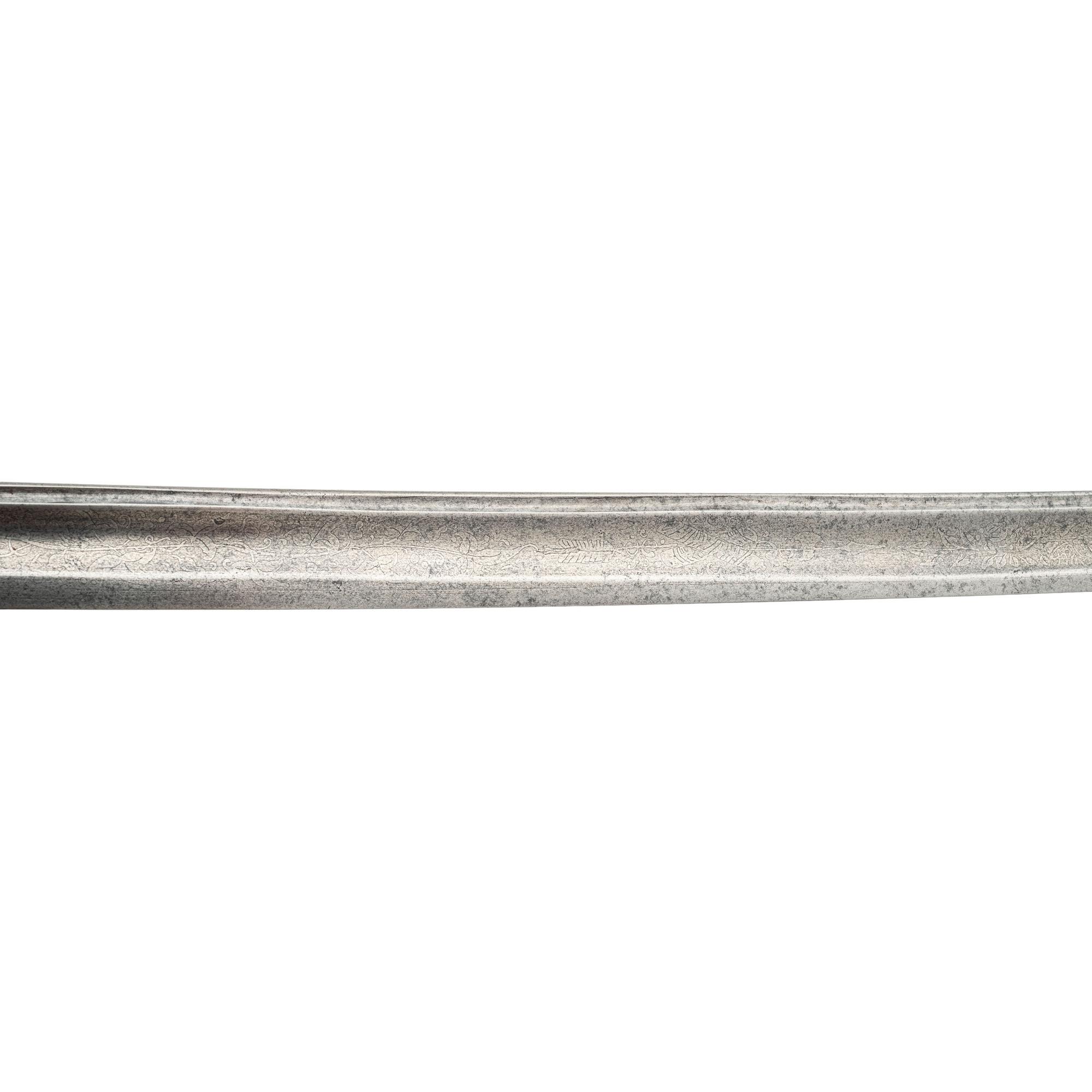 Non-Regulation Import Staff & Field Officers Sword Inscribed to Lt. Col. Andrew W. Raffen - 19th Illinois Infantry