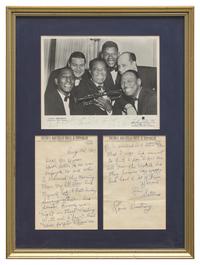 [African-Americana] Armstrong, Louis. Autograph Letter, signed, and Signed Photograph