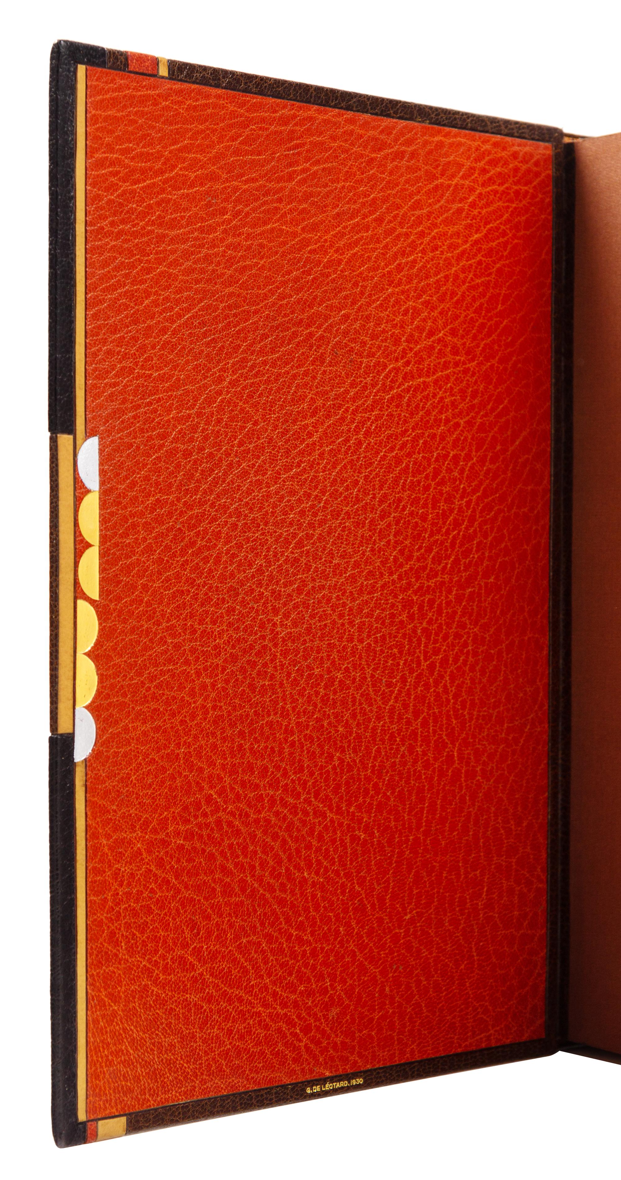 [BINDINGS]. [LÉOTARD, GENEVIÈVE - BINDER]. A group of 3 works in fine Art Deco bindings by Léotard.