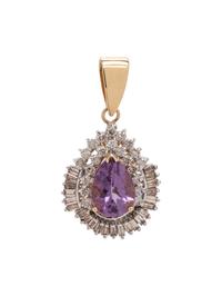 AMETHYST AND DIAMOND PENDANT