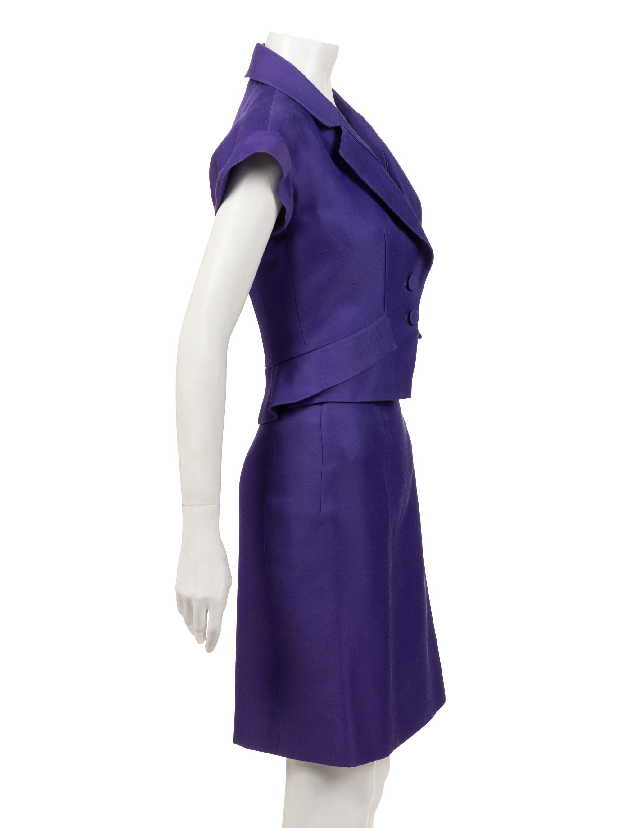Five Designer Pieces: One Romeo Gigli Skirt Suit, One Celine Skirt Suit, and One Moschino Jacket, 1990-2010s