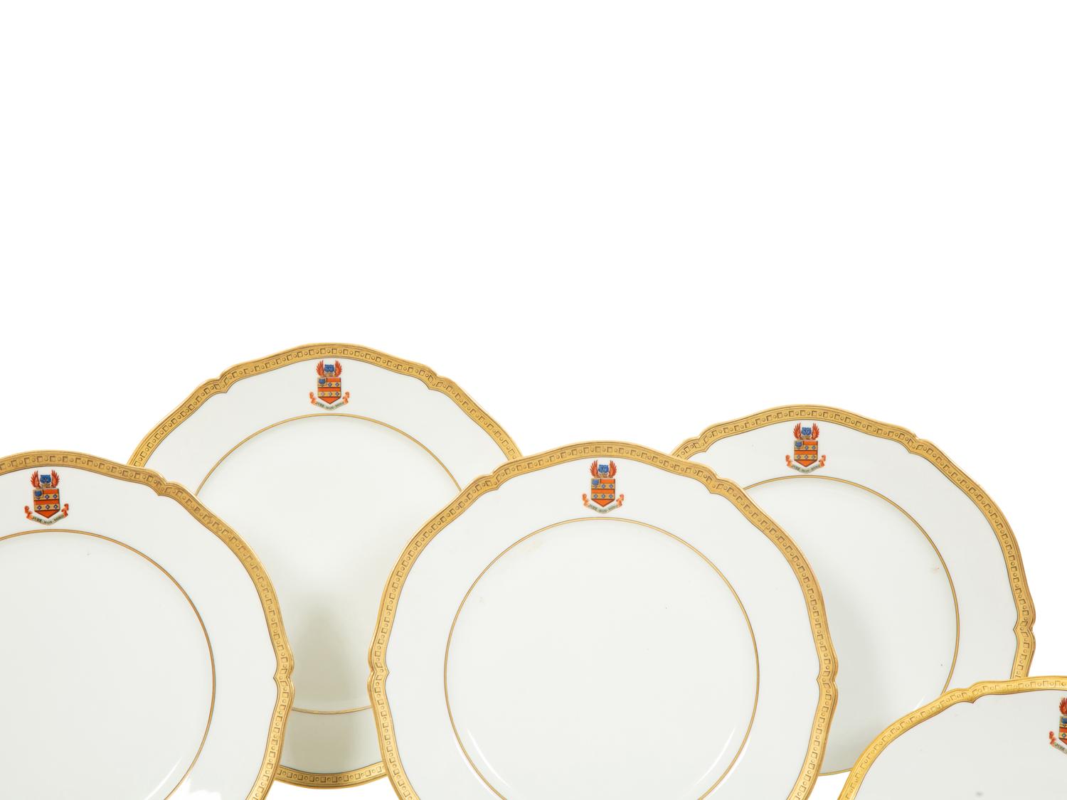 A Group of Le Rosey Armorial Porcelain Plates