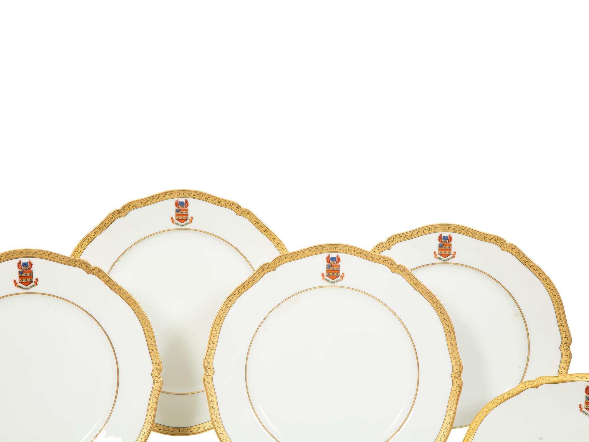 A Group of Le Rosey Armorial Porcelain Plates