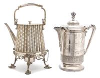 Two English Egyptian Revival Style Silver Plate Articles Height of tallest 16 1/2 inches. — 19TH CENTURY