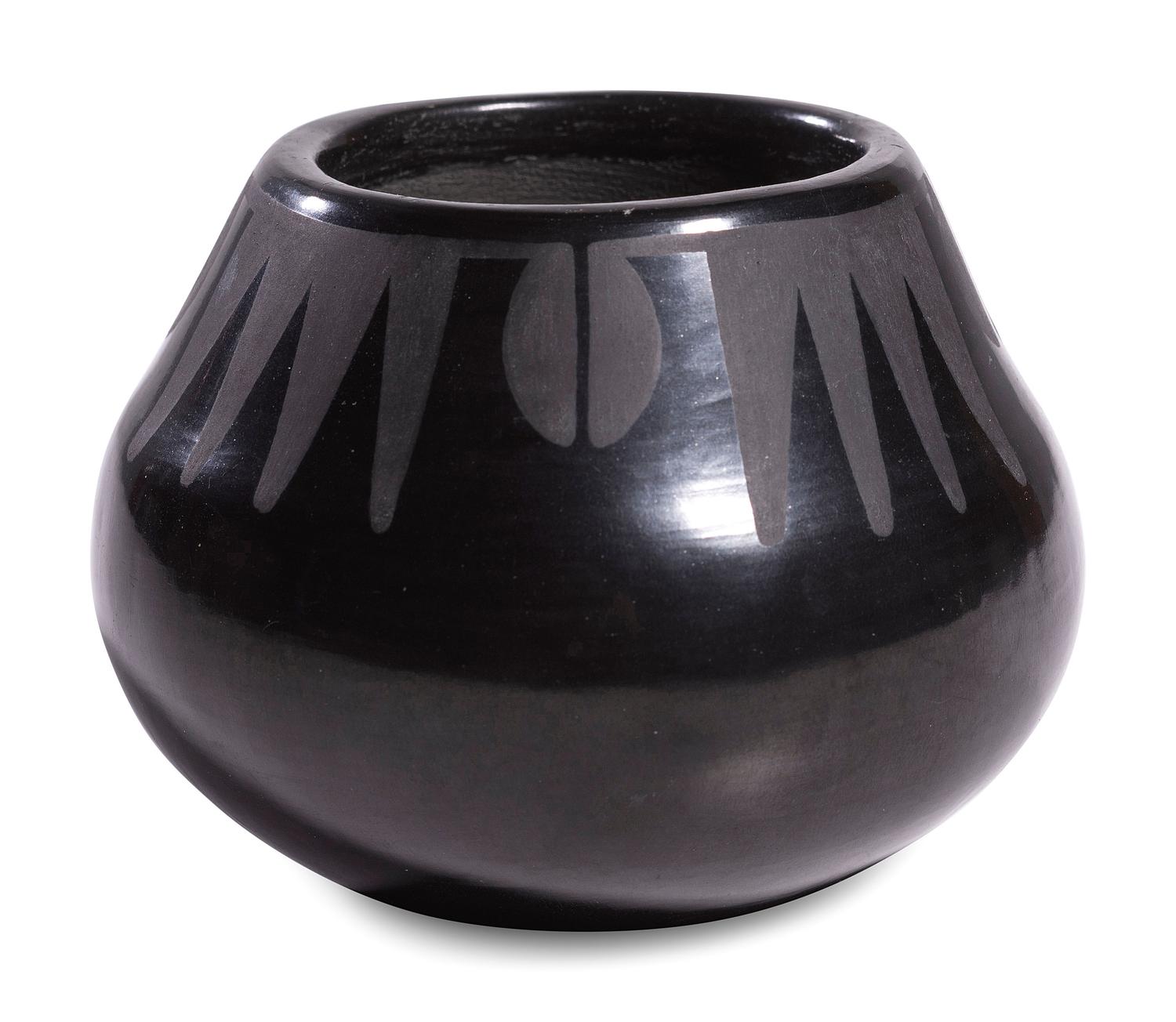 Blackware Pottery Jar 1943-1956