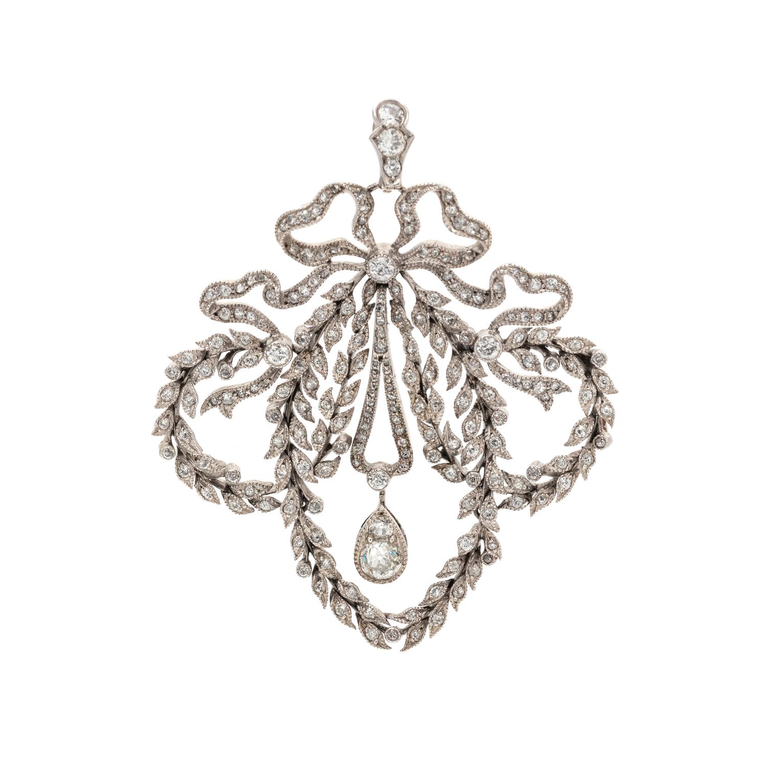 J.E. CALDWELL, EDWARDIAN, DIAMOND PENDANT