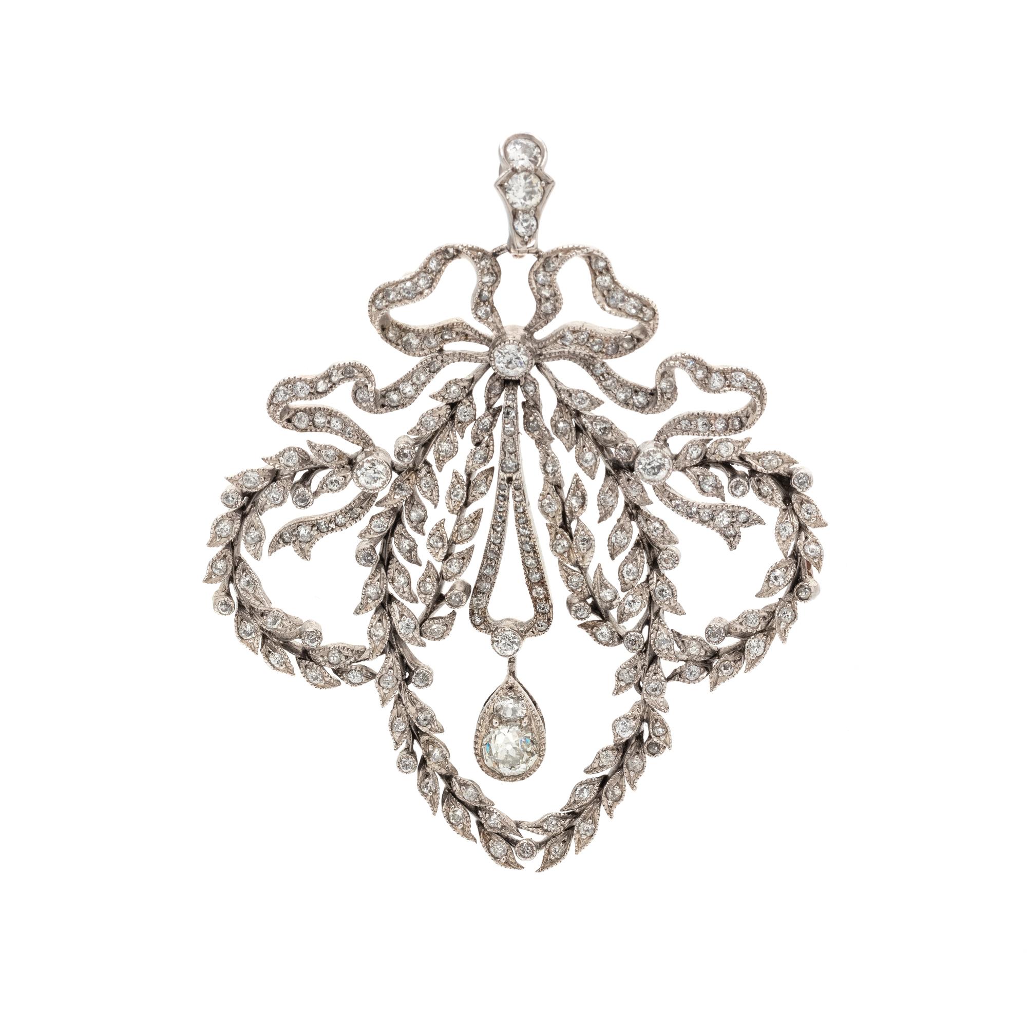 J.E. CALDWELL, EDWARDIAN, DIAMOND PENDANT