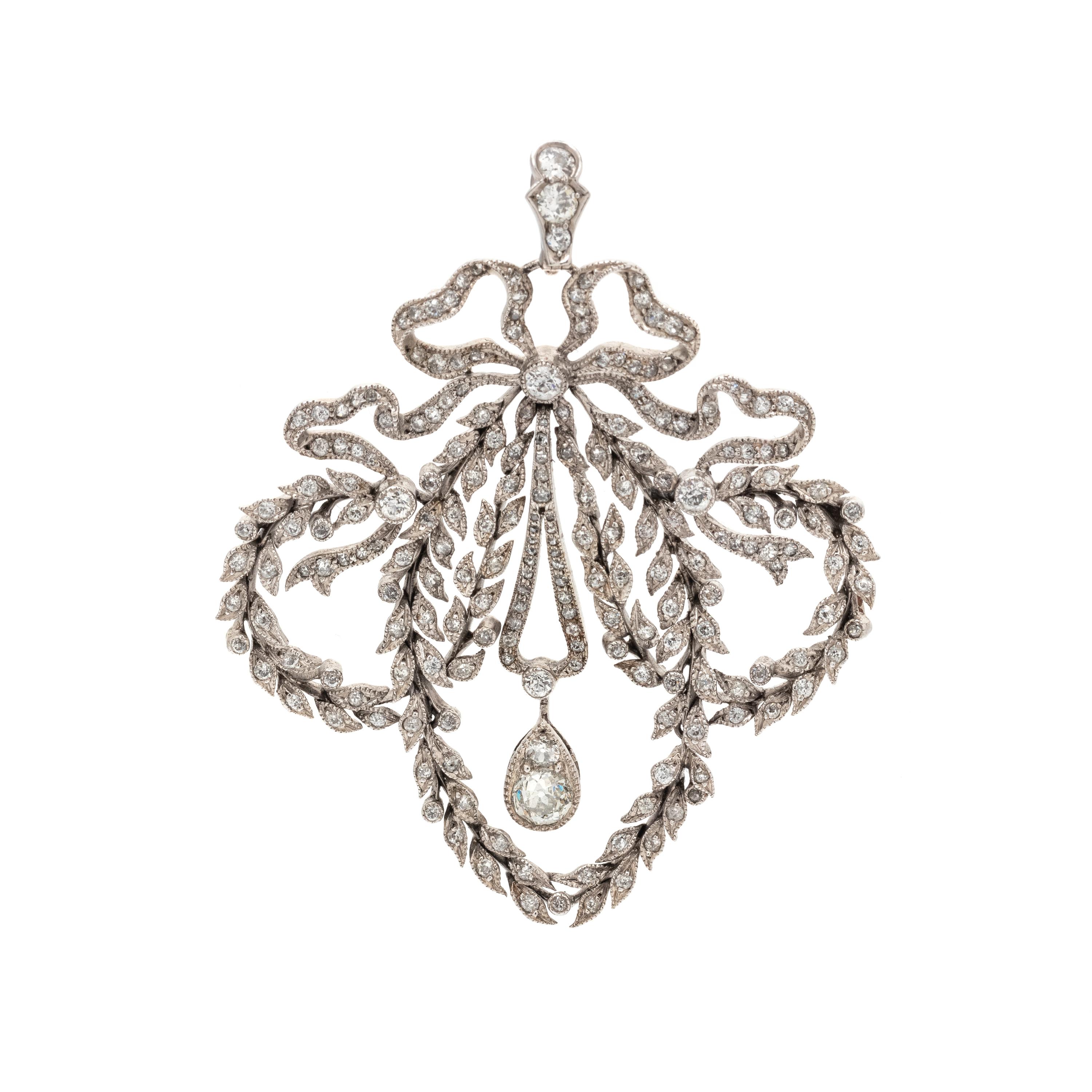 J.E. CALDWELL, EDWARDIAN, DIAMOND PENDANT