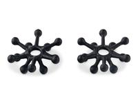 A Pair of Danish Modernist Cast Iron Candle Holders