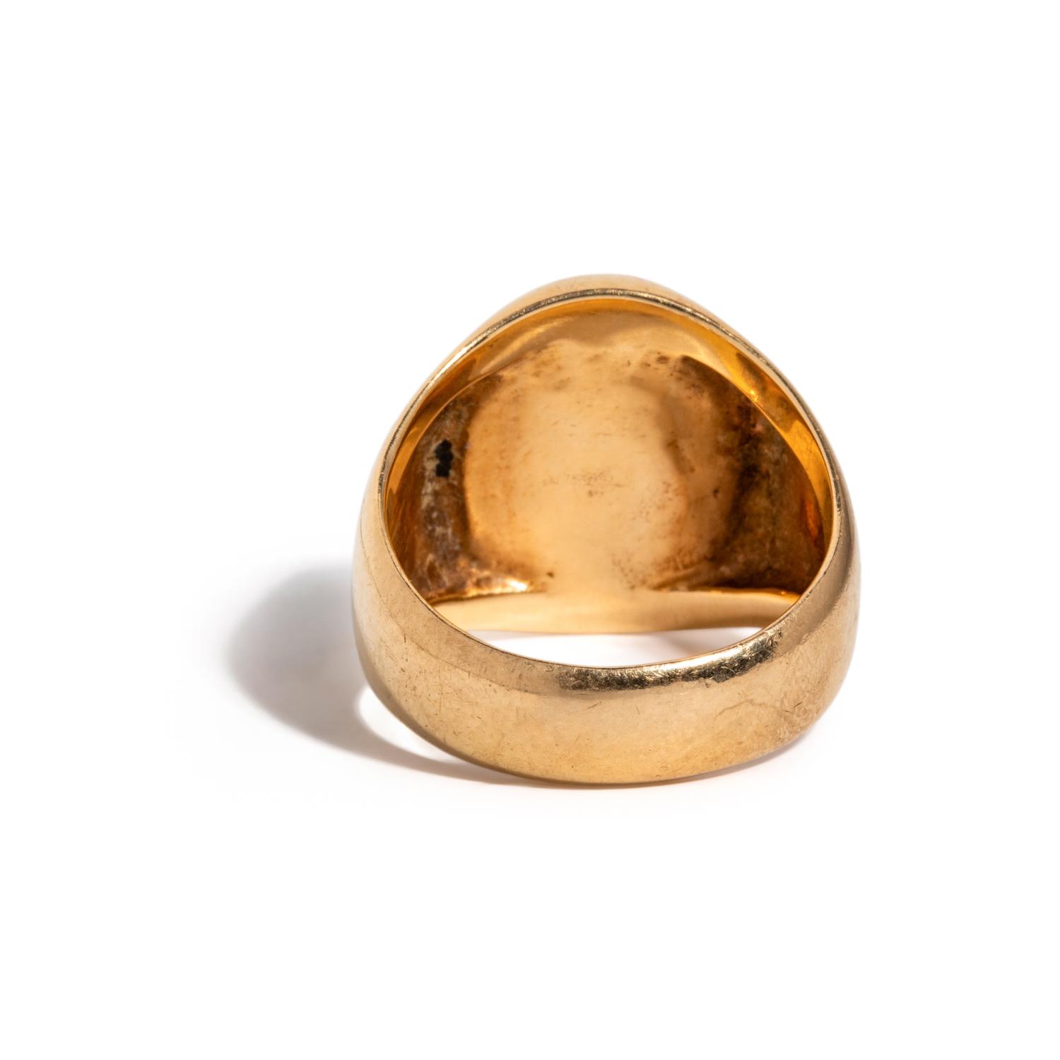 A Roman Carnelian Ringstone with Jupiter — Set in a modern gold ring