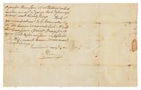 HENRY, Patrick. Autographed letter signed ("P. Henry"), to his sister Anne Christian Dunkard Botton, Richmond, 13 November 1782.