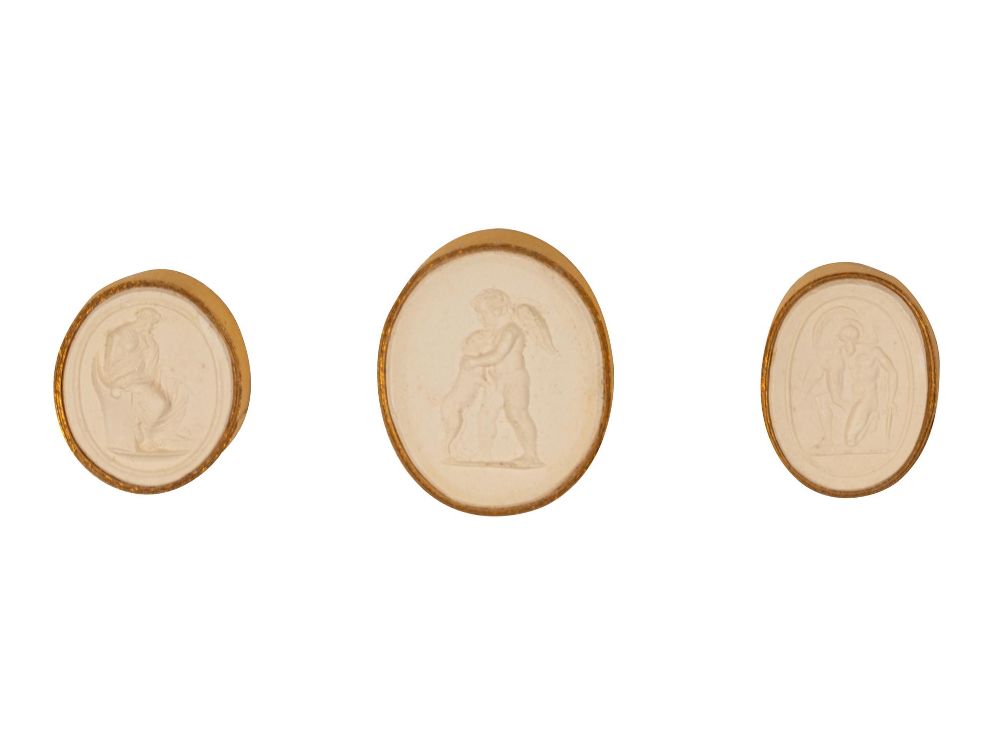 Twelve Framed Groups of Grand Tour Plaster Intaglios