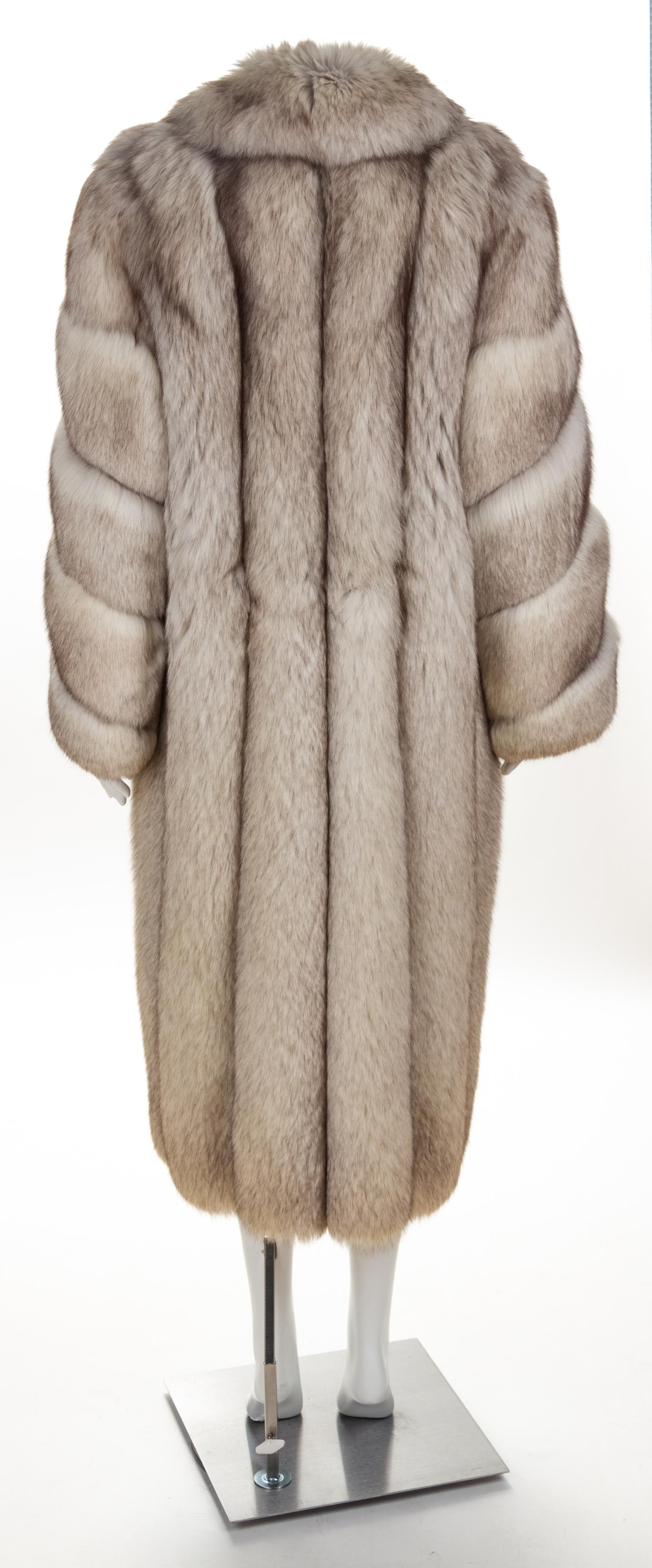 A Blue Fox Coat, No size.