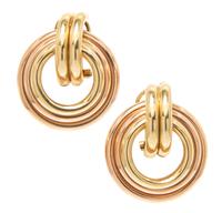 A Pair of 14 Karat Gold Earclips, 7.00 dwts.