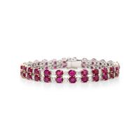 BURMESE RUBY AND DIAMOND BRACELET
