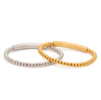 GOLD AND DIAMOND FLEXIBLE BRACELET SET