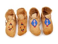Plateau Beaded Hide Moccasins
