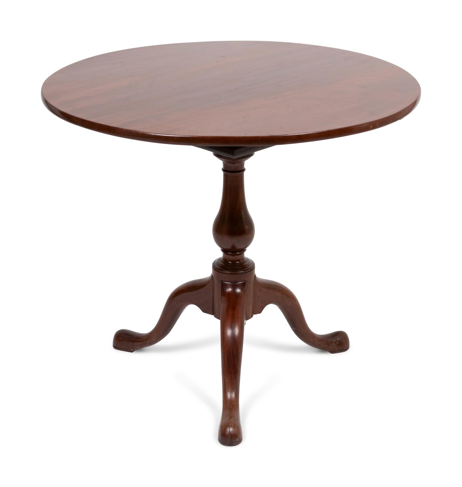 A George III Mahogany Tilt-Top Tea Table