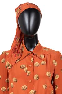 Two Boutique Valentino Outfits, Including a Walnut Dress Ensemble and Black Pant Suit, 1970s