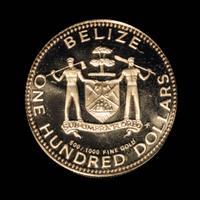 A 1979 Belize Issued Franklin Mint Struck ' The Golden Star of Christmas' $100 Gold Proof
