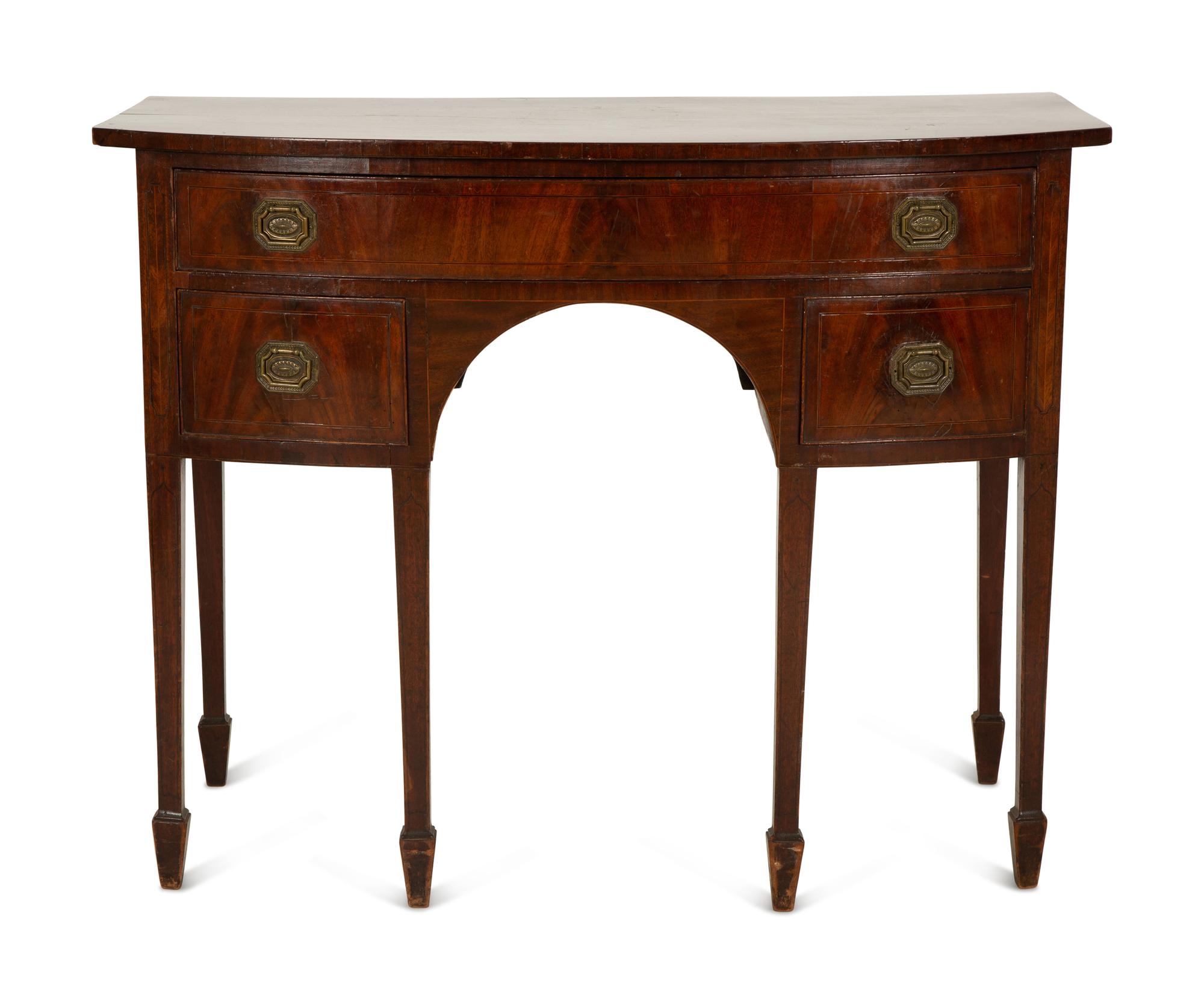 A George III Style Crossbanded Mahogany Sideboard — 19th Century