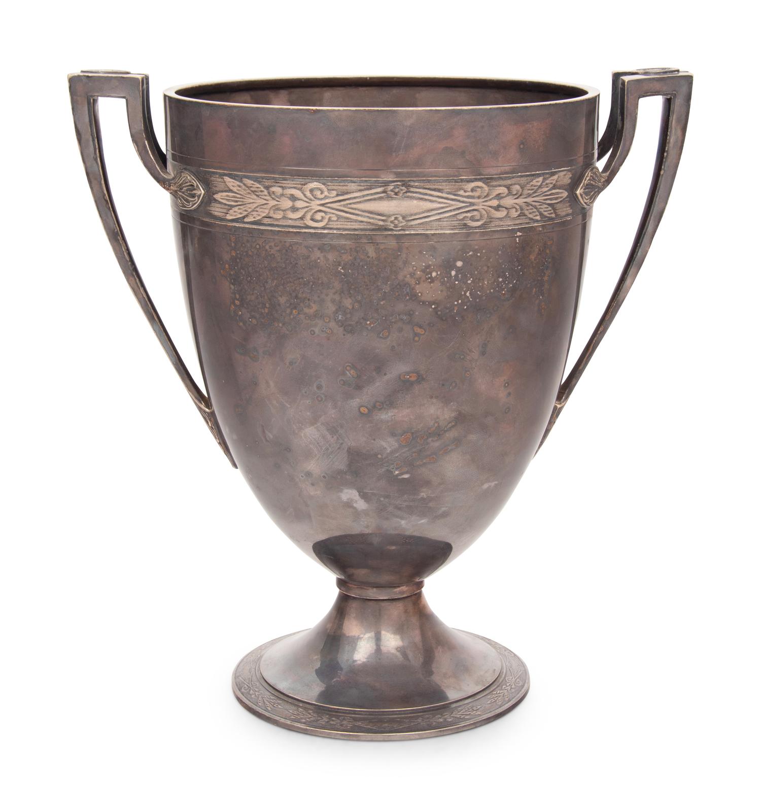 A Christofle Silver-Plate Vase