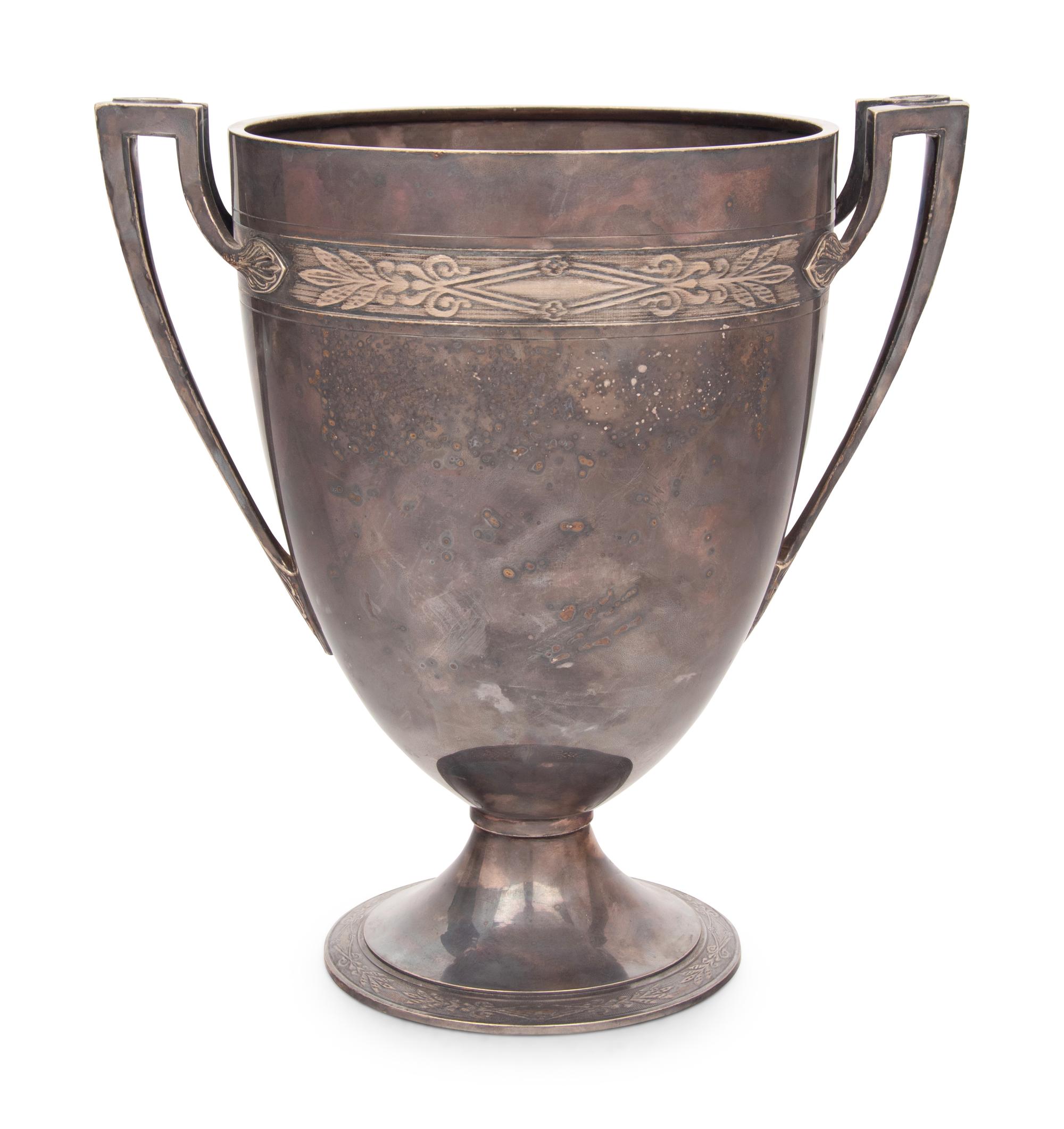 A Christofle Silver-Plate Vase