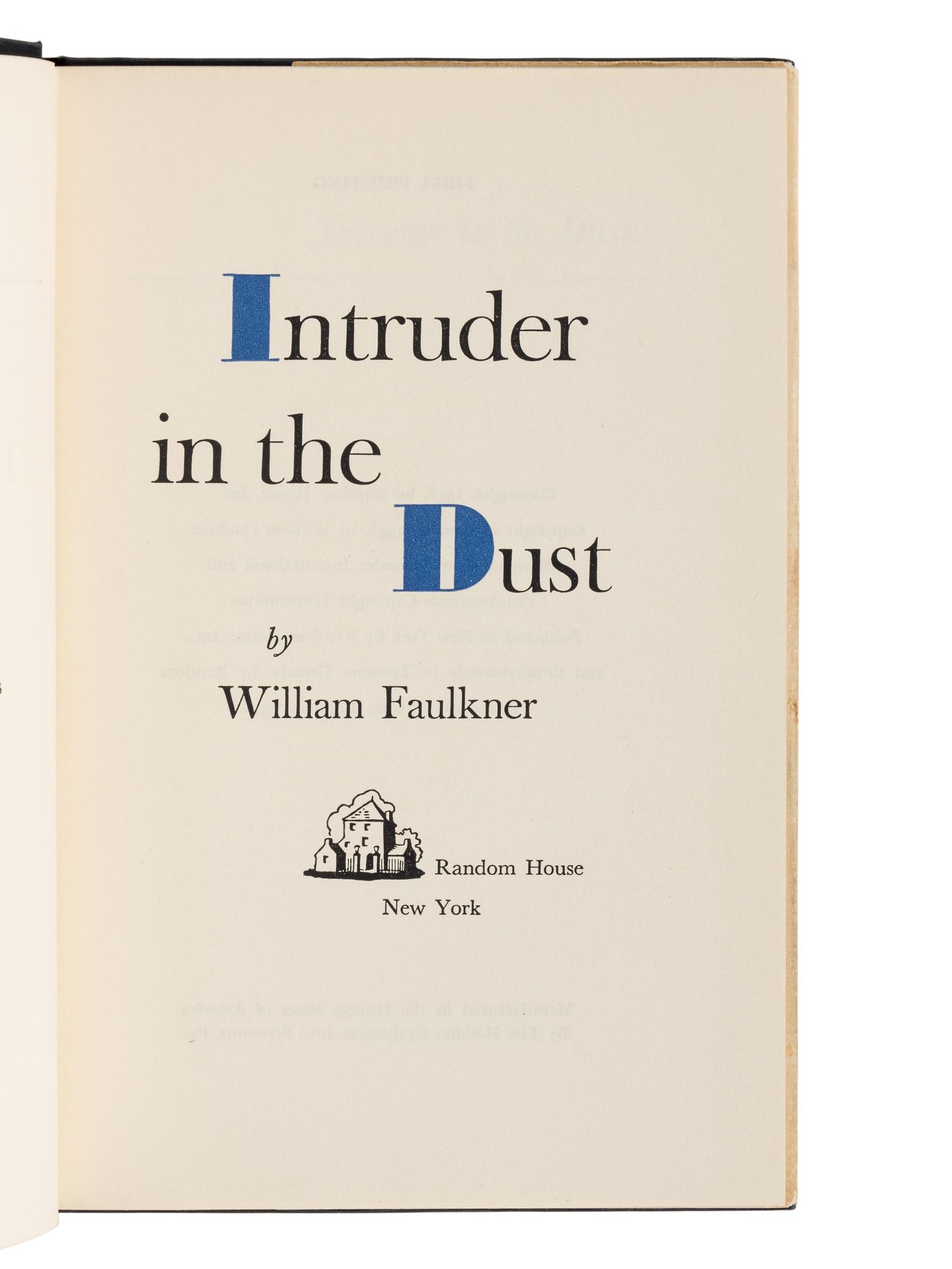 FAULKNER, William (1897-1962). A group of 6 FIRST EDITIONS, comprising: