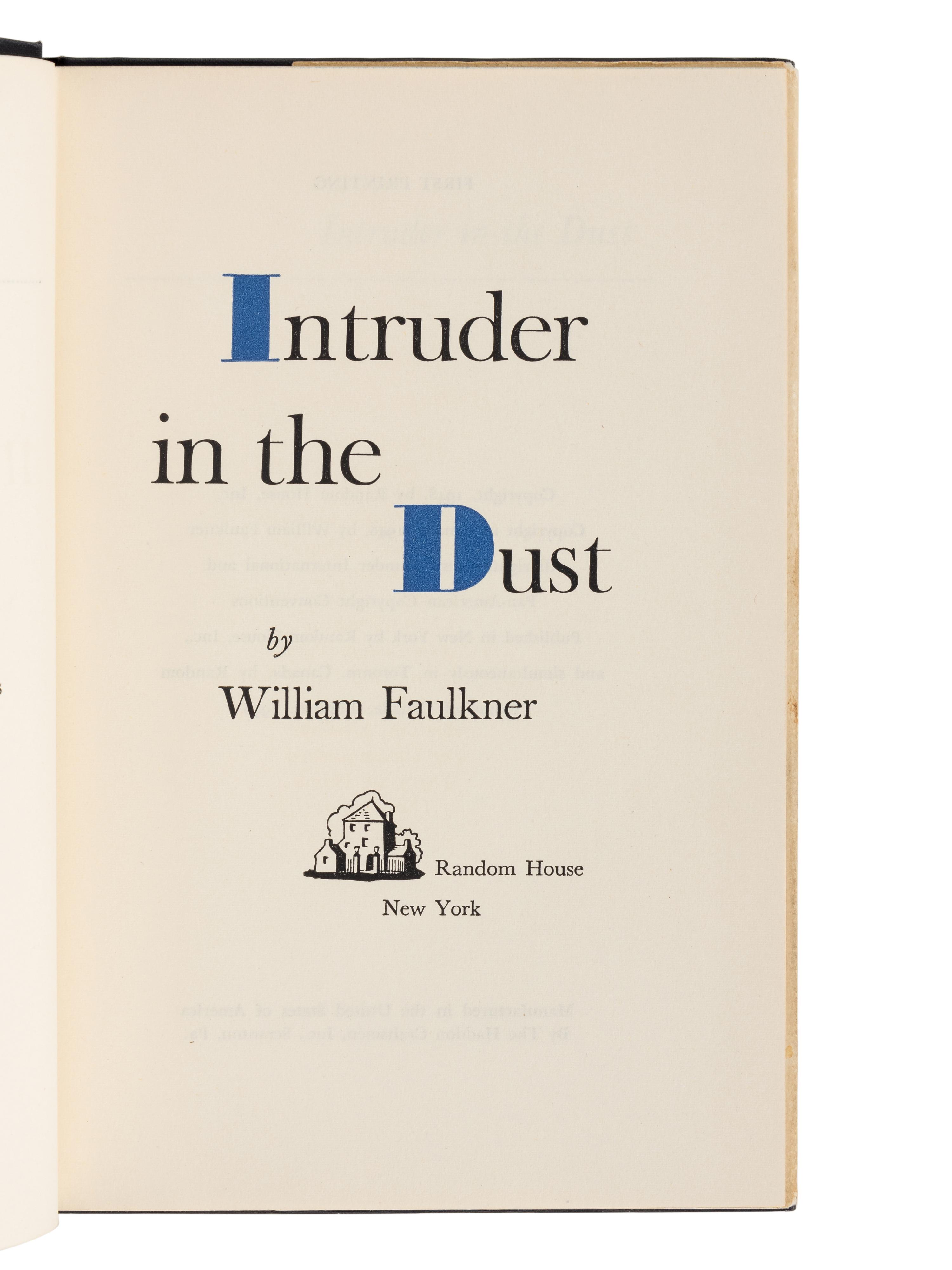 FAULKNER, William (1897-1962). A group of 6 FIRST EDITIONS, comprising: