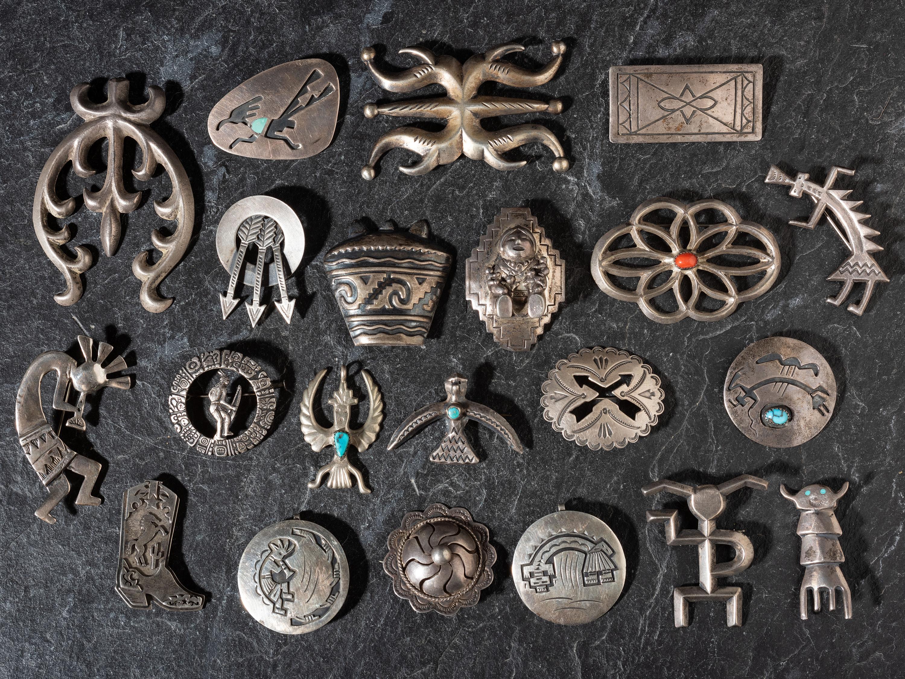 Navajo, Mexican, and Southwestern-style Pins / Pendants