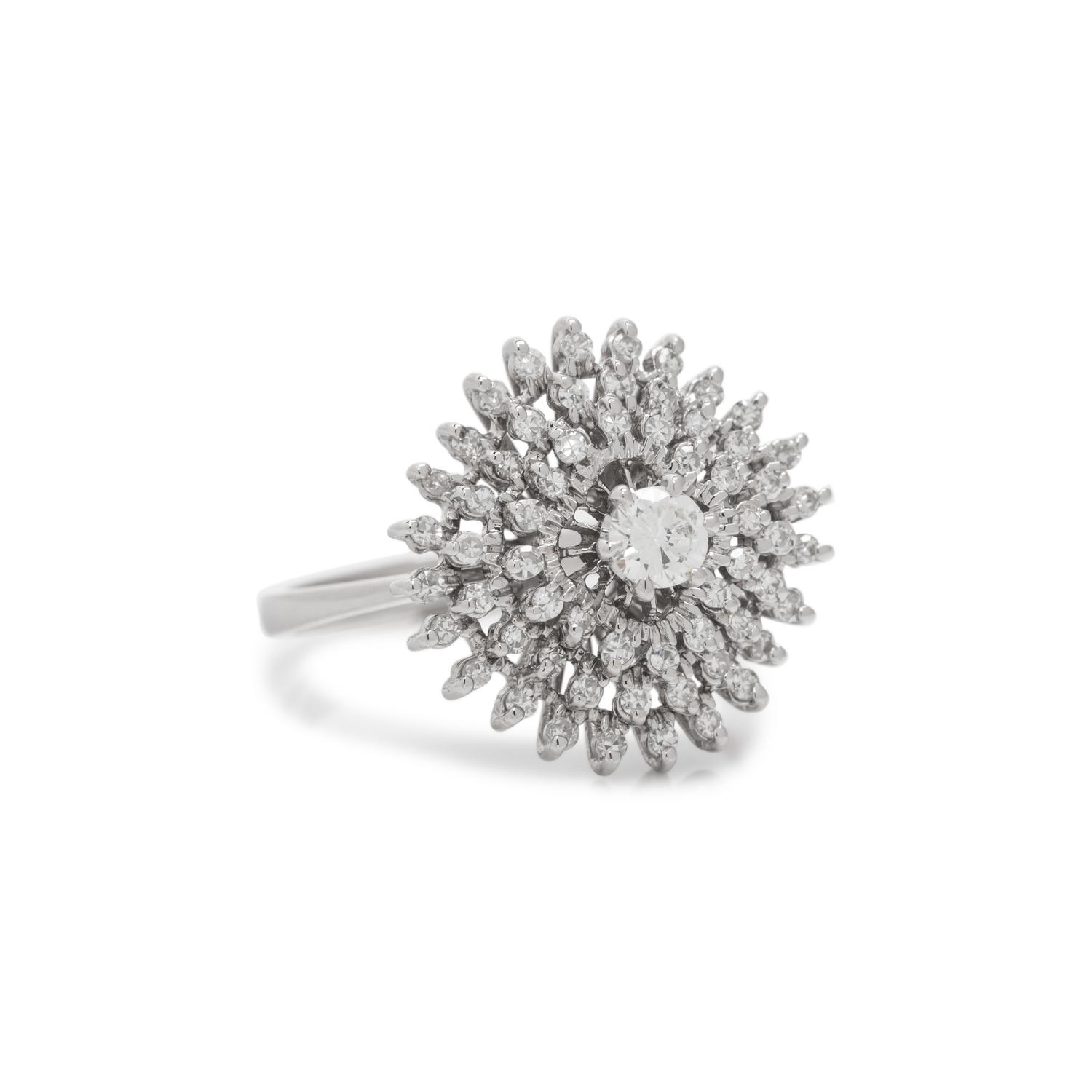 WHITE GOLD AND DIAMOND COCKTAIL RING