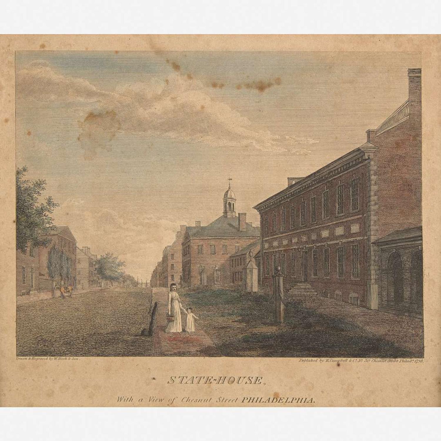 William Russell Birch (1755-1844) and Thomas Birch (1779-1851) Nine Views of Philadelphia, "The City of Philadelphia, In the State of Pennsylvania North America; As it Appeared in the Year 1800"
