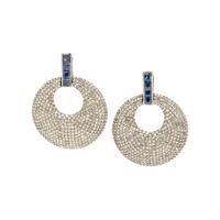 SAPPHIRE AND DIAMOND EARRINGS
