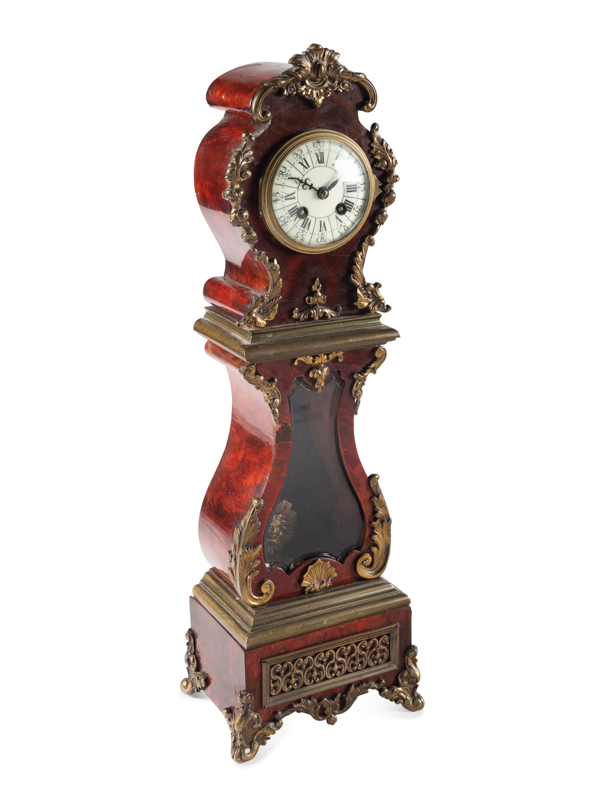 A Diminutive Tortoise Shell Veneered Longcase Clock