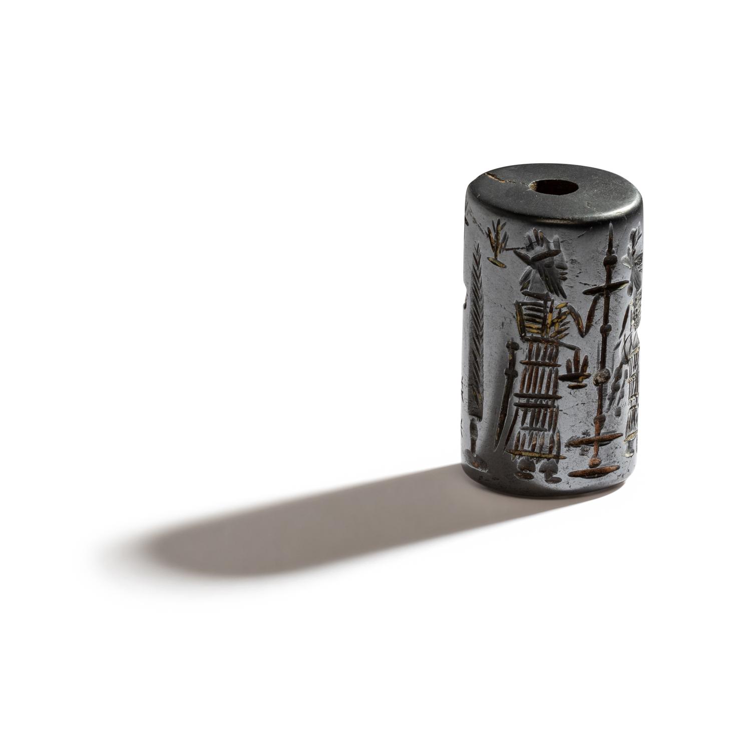 A Western Asiatic Hematite Cylinder Seal